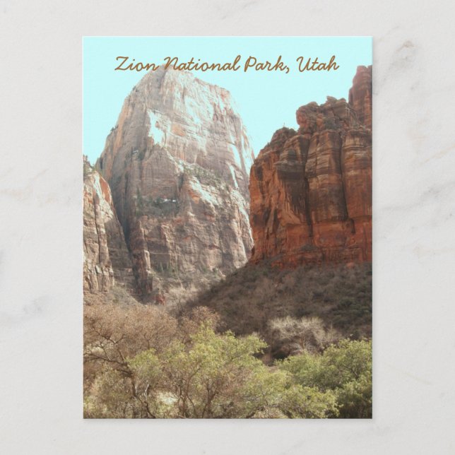 Nationalpark Zion, Utah Postkarte (Vorderseite)
