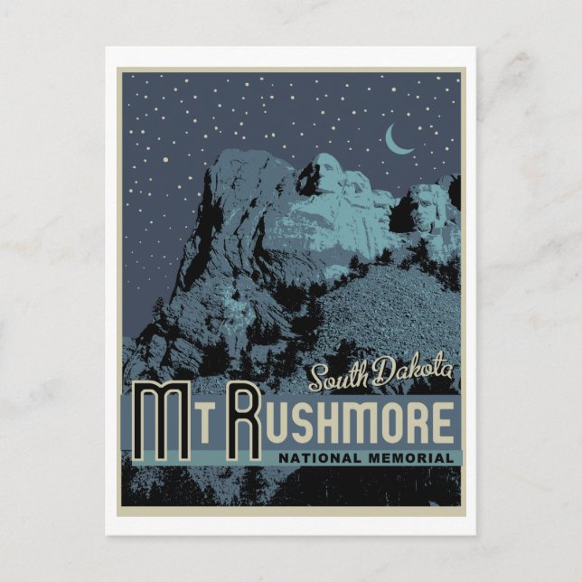 Nationalparkdenkmal Mount Rushmore Postkarte (Vorderseite)