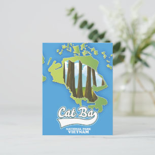 Nationalparkkarte für Katzen Postkarte