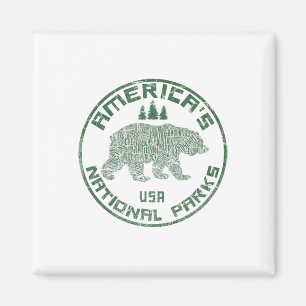 Nationalparks Bär Wandern Reisen Camping Outdoor Magnet