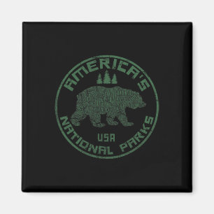 Nationalparks Bär Wandern Reisen Camping Outdoor Magnet