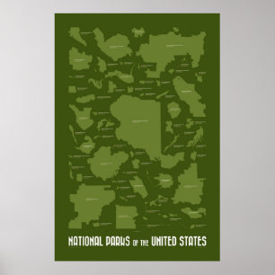 Nationalparks der Staaten Poster