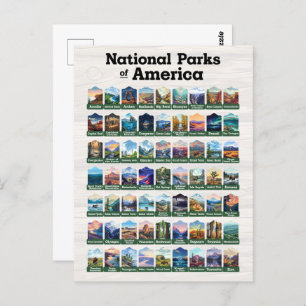 Nationalparks der USA USA Postkarte