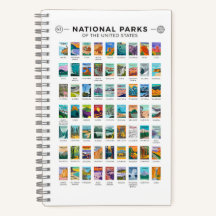 Nationalparks der Vereinigten Staaten Liste Vintag