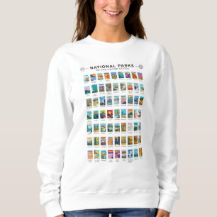 Nationalparks der Vereinigten Staaten Liste Vintag Sweatshirt