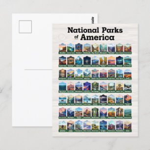 Nationalparks der Vereinigten Staaten von Amerika Postkarte