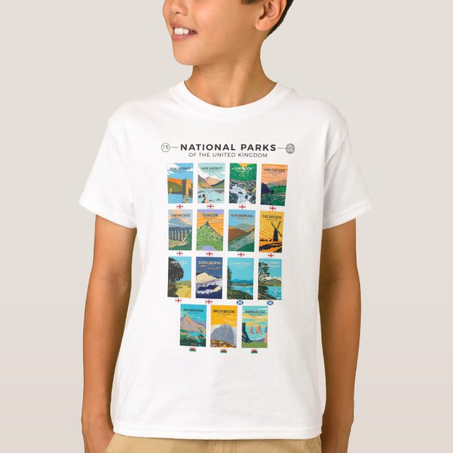 Nationalparks des Vereinigten Königreichs T-Shirt (Vorderseite)