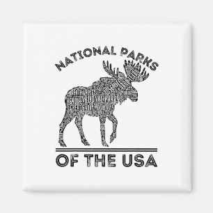 Nationalparks Elch Wandern Reisen Camping Outdoor Magnet
