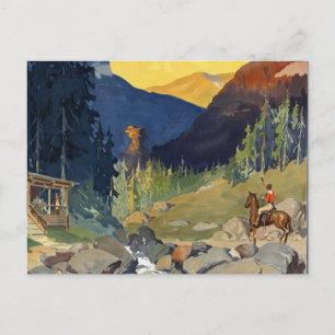 Nationalparks Fahrt mit dem Zug Postkarte