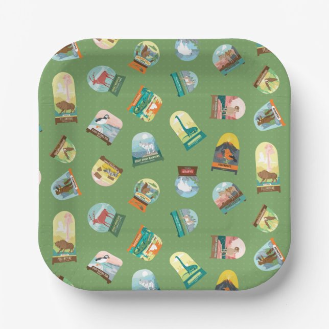 Nationalparks in Tellern des Grünbuchs Pappteller (Vorderseite)