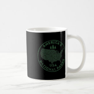 Nationalparks Karte Wandern Reisen Camping Outdoor Kaffeetasse