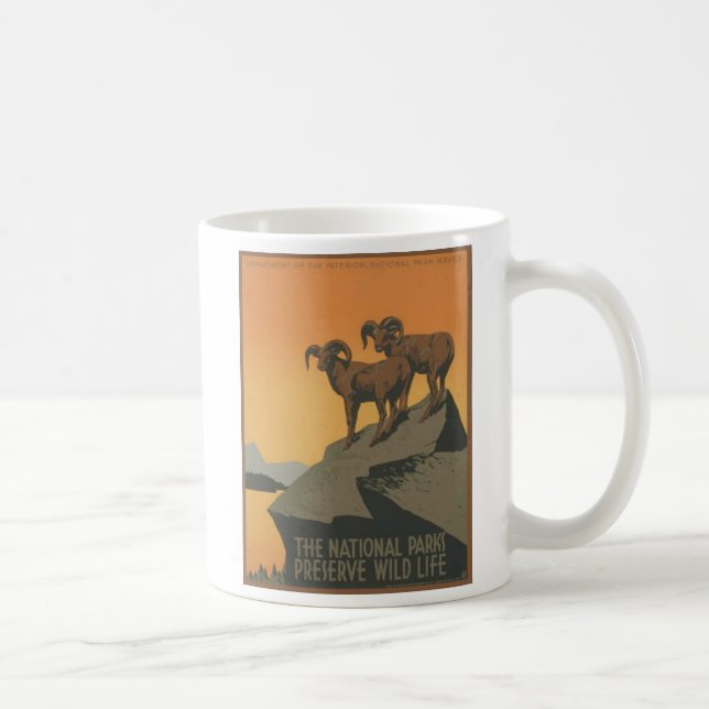 Nationalparks - Mutterziegen Kaffeetasse (Rechts)