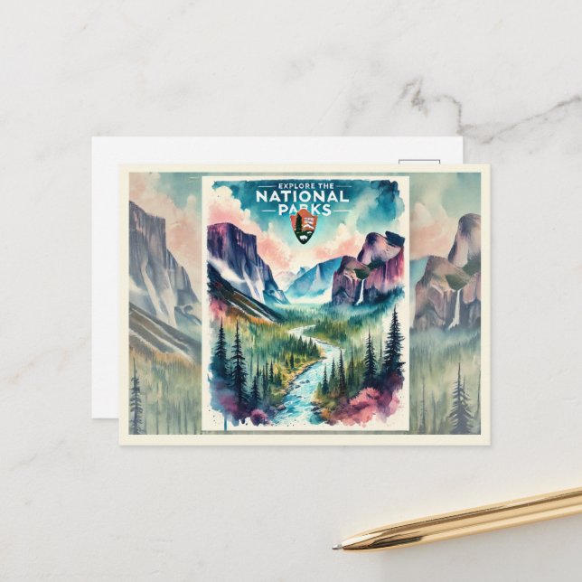 Nationalparks Postkarte (Vorderseite/Rückseite Beispiel)