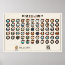 Nationalparks-Streifzug Poster – cremefarbenes Lan