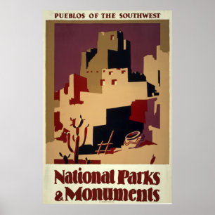 Nationalparks und Monument-Vintages Reise-Plakat Poster