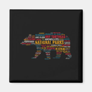 Nationalparks USA Bären Wandern Camping Abenteuer Magnet