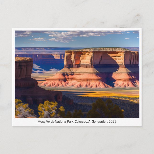 Nationalparks USA, Postkarte für Postübergänge (Vorderseite)