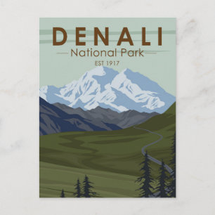 Nationalparkstraße Denali Postkarte