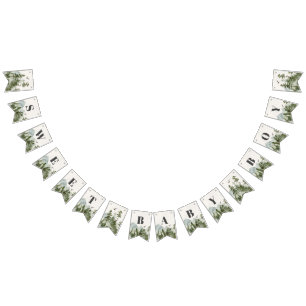 Nationalparkwald-Wald Babyduschbanner Wimpelkette