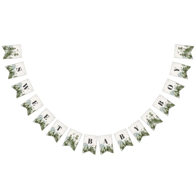 Nationalparkwald-Wald Babyduschbanner Wimpelkette (Alle)