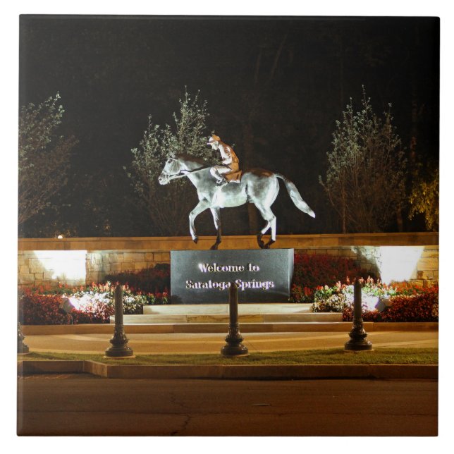 Nationalstatue Saratoga Keramik Tile Fliese (Vorderseite)