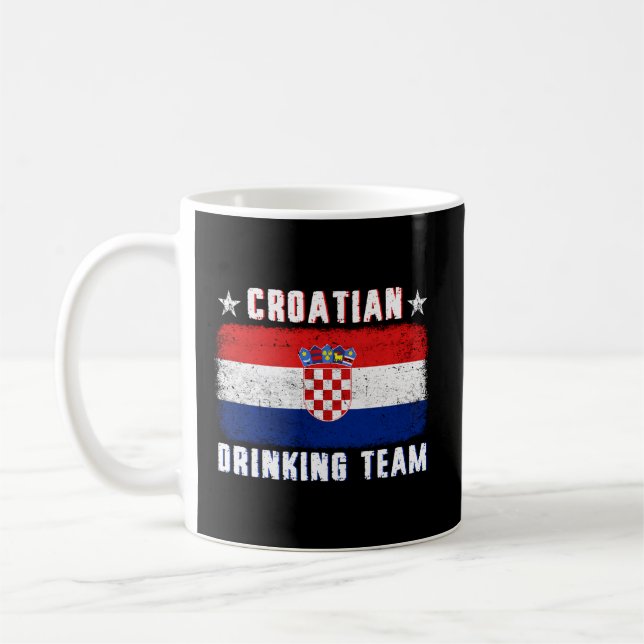 Nationalstolz des kroatischen Getränketeams Kaffeetasse (Links)