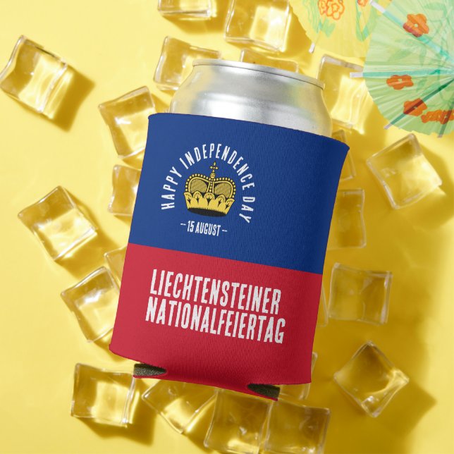 Nationaltagsflagge Liechtenstein Dosenkühler (In Situ Sommer)