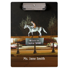 Nationaltheater Horse Statue Saratoga Klemmbrett