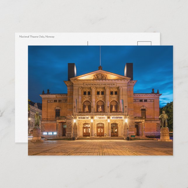 Nationaltheater Oslo Postkarte (Vorne/Hinten)