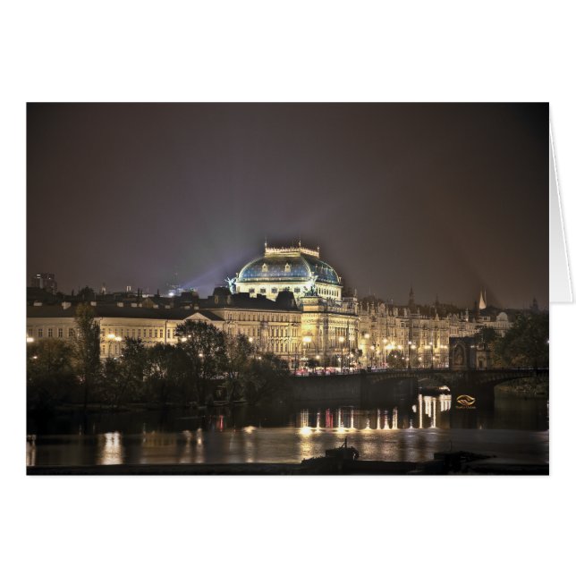 Nationaltheater Prag Nacht (Vorderseite (Horizontal))