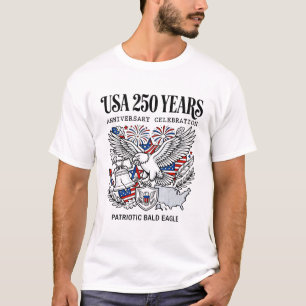 Nationalvogel und Landkarte der Vereinigten Staate T-Shirt
