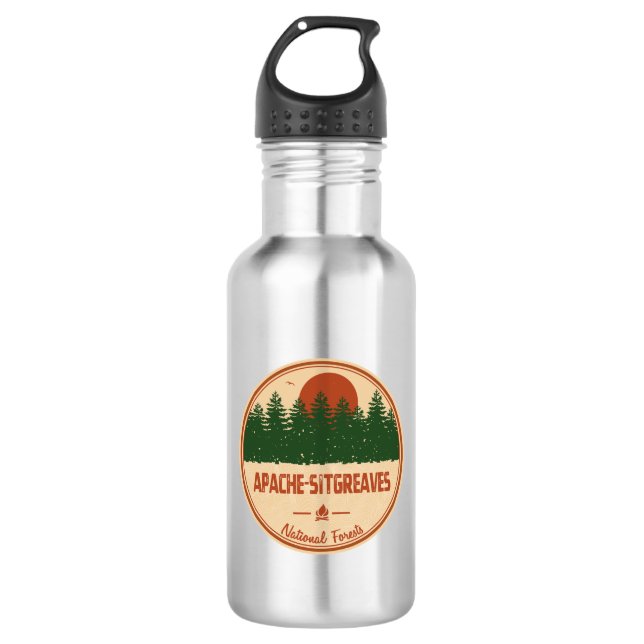 Nationalwald der Apache-Sitgreaves Edelstahlflasche (Vorderseite)