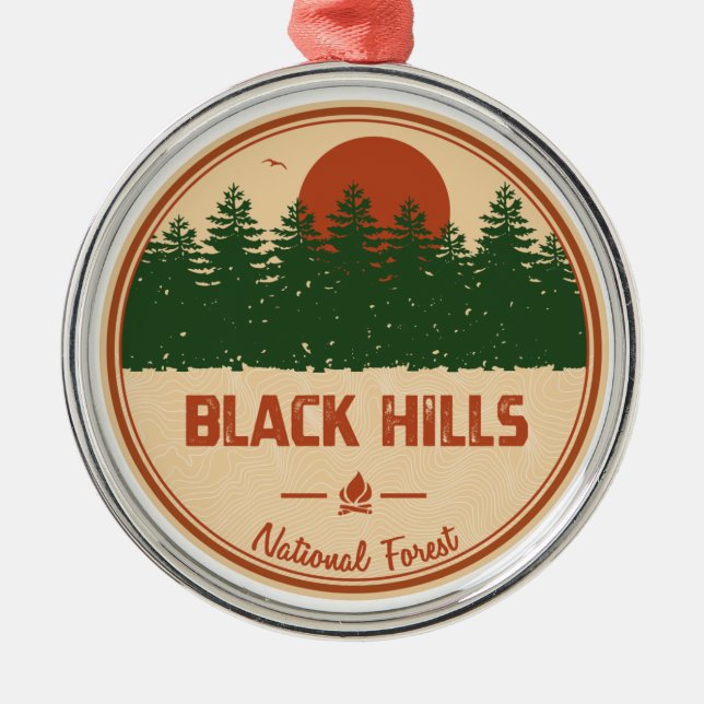 Nationalwald der Black Hills Ornament Aus Metall (Vorne)