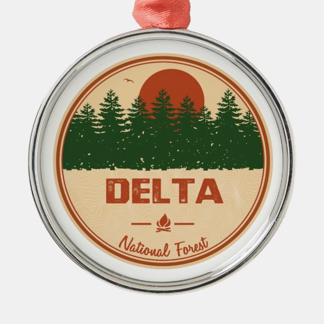 Nationalwald des Deltas Ornament Aus Metall (Vorne)