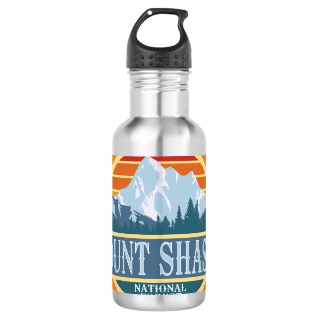 Nationalwald Mount Shasta Edelstahlflasche (Vorderseite)