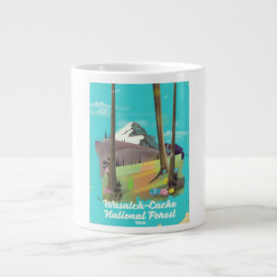 Nationalwald-Utah-Urlaubsplakat Wasatch-Cache Jumbo-Tasse