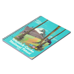 Nationalwald-Utah-Urlaubsplakat Wasatch-Cache Notizblock