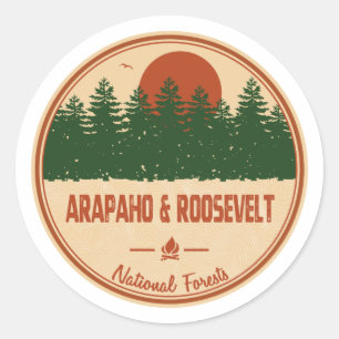 Nationalwald von Arapaho und Roosevelt Runder Aufkleber