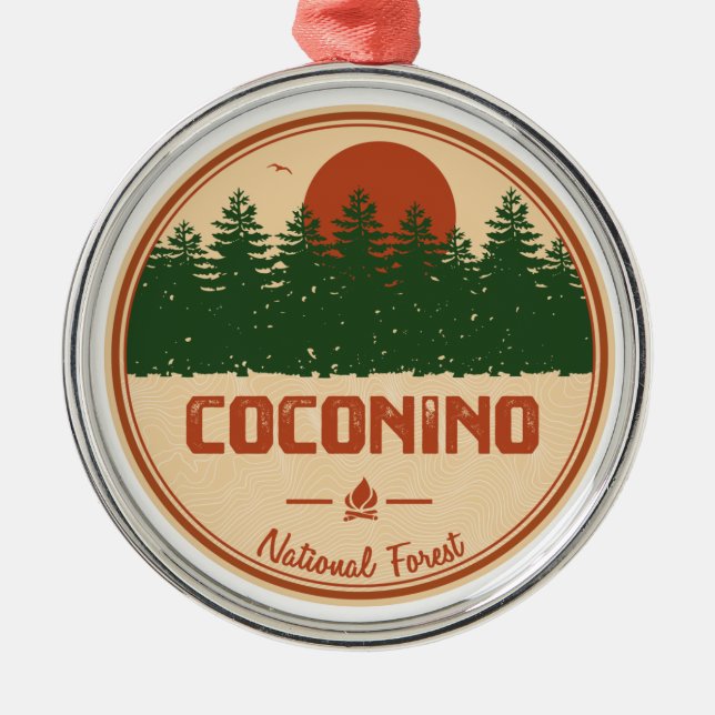 Nationalwald von Coconino Ornament Aus Metall (Vorne)