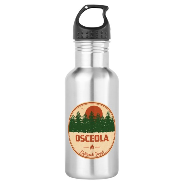 Nationalwald von Osceola Edelstahlflasche (Vorderseite)