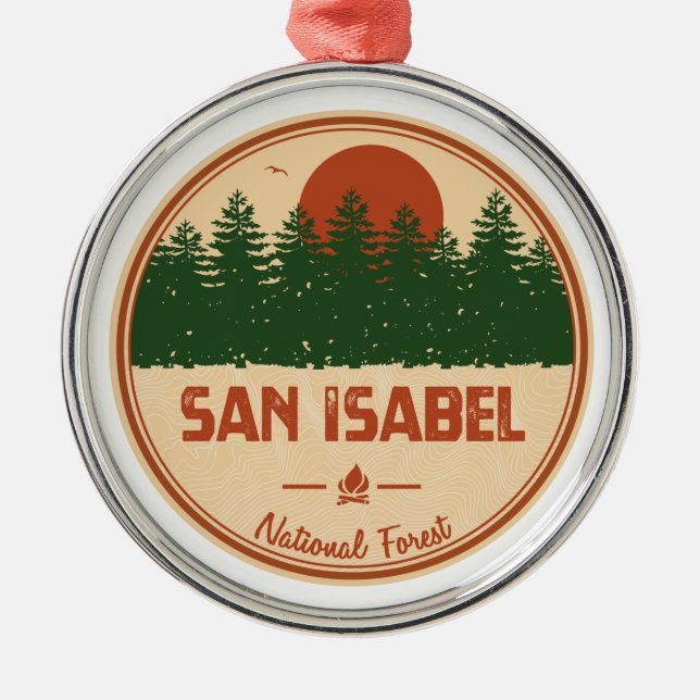 Nationalwald von San Isabel Ornament Aus Metall (Vorne)