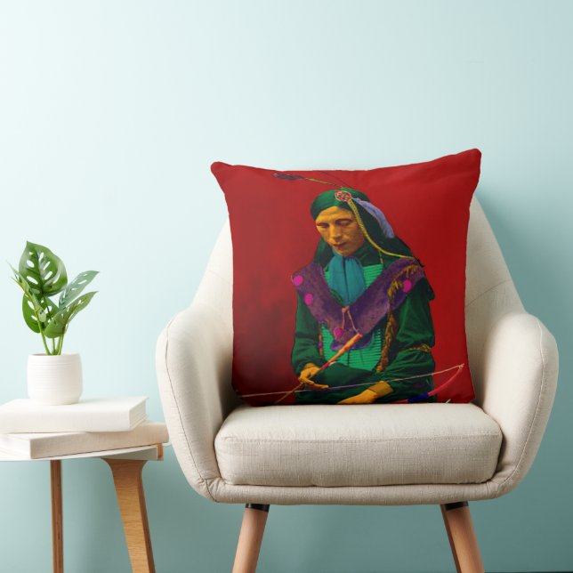 Native American Cherokee Pop Art Throw Kissen (Stuhl )