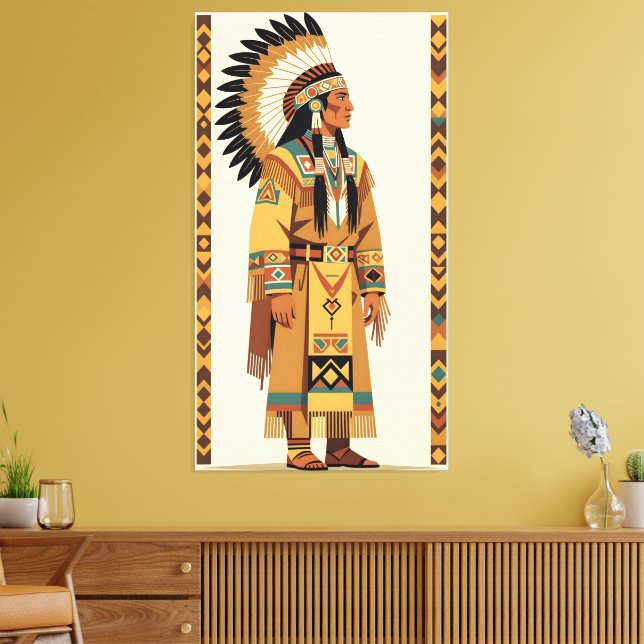 Native American Chief Leinwanddruck (Insitu (Wohnzimmer))