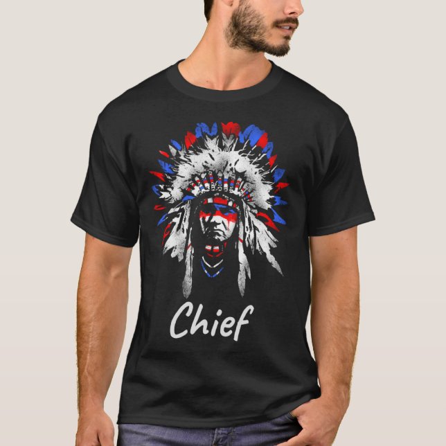 Native American Chief  Native American Indian Prid T-Shirt (Vorderseite)