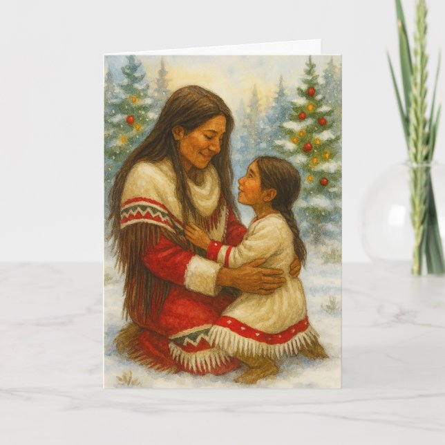 Native American Christmas Card Karte (Vorderseite)