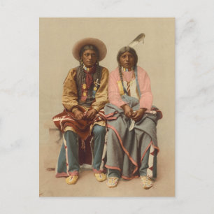 Native American Couple, 1899 Postkarte