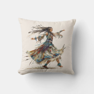 Native American Dancer Throw Kissen