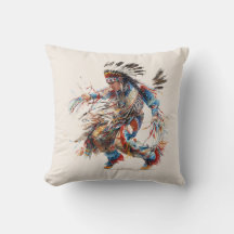 Native American Dancer Throw Kissen