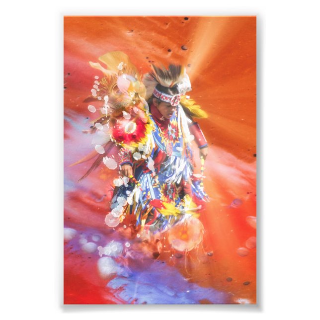 Native American DANCING WOLVES Fotodruck (Vorne)
