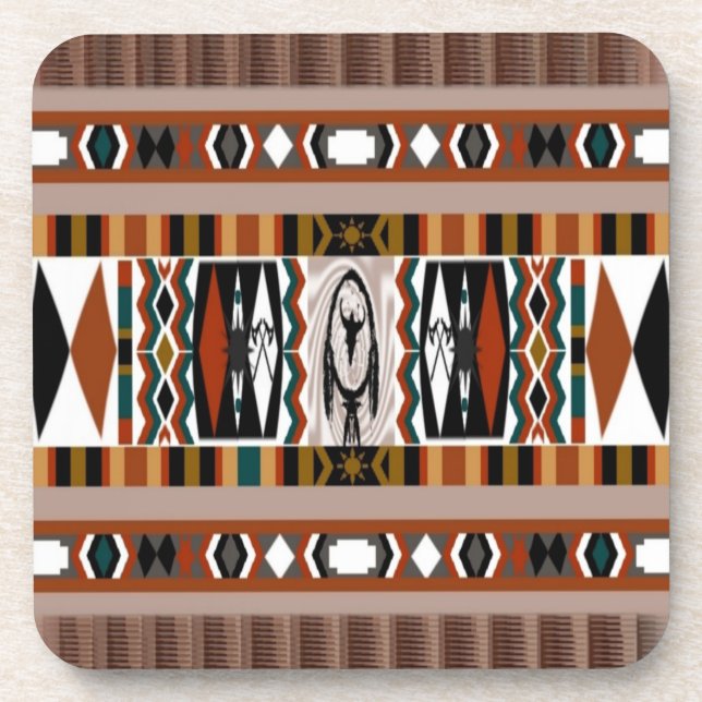 Native American Dreamcatcher Cork Coaster Getränkeuntersetzer (Vorderseite)